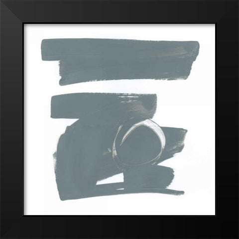 Gray and White XII Black Modern Wood Framed Art Print by Schick, Mike