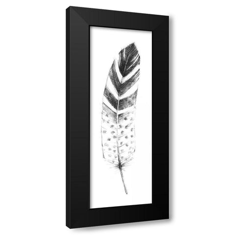 Spirit Feather VII Black Modern Wood Framed Art Print by Tillmon, Avery