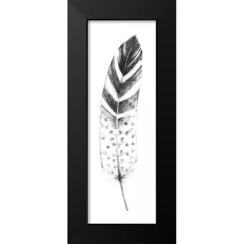 Spirit Feather VII Black Modern Wood Framed Art Print by Tillmon, Avery