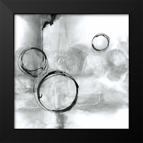 Full Circle I Gray Black Modern Wood Framed Art Print by Paschke, Chris
