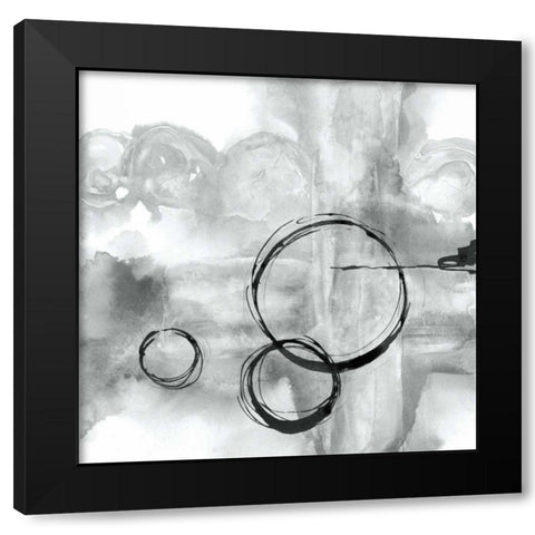 Full Circle II Gray Black Modern Wood Framed Art Print by Paschke, Chris