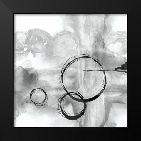 Full Circle II Gray Black Modern Wood Framed Art Print by Paschke, Chris