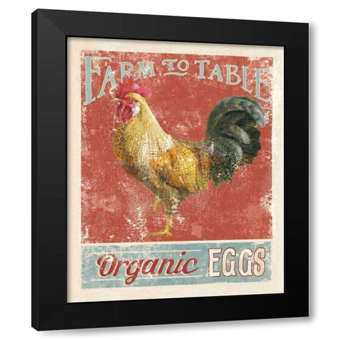 Farm Nostalgia V Black Modern Wood Framed Art Print with Double Matting by Nai, Danhui