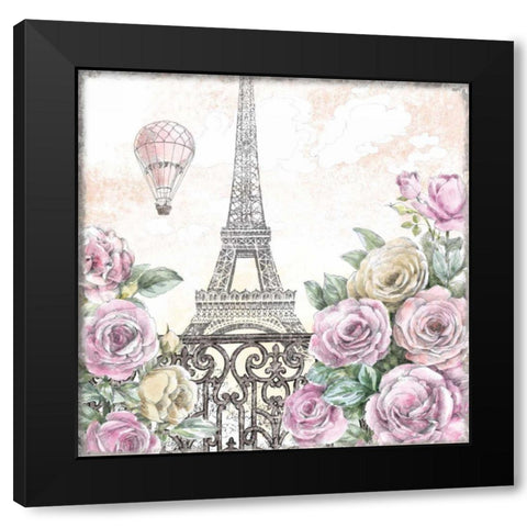 Paris Roses VI Black Modern Wood Framed Art Print by Grove, Beth