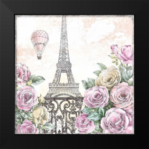 Paris Roses VI Black Modern Wood Framed Art Print by Grove, Beth