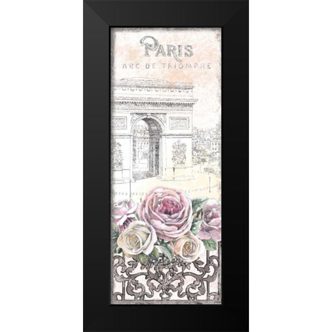 Paris Roses Panel VII Black Modern Wood Framed Art Print by Grove, Beth