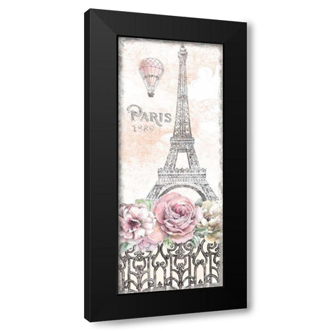 Paris Roses Panel VIII Black Modern Wood Framed Art Print with Double Matting by Grove, Beth