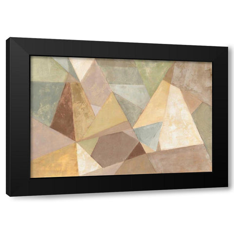 Geometric Abstract Neutral Black Modern Wood Framed Art Print with Double Matting by Vassileva, Silvia