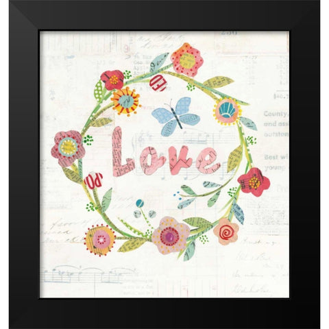 Wreath Inspiration I Black Modern Wood Framed Art Print by Prahl, Courtney