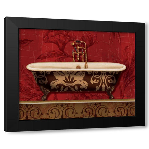 Royal Red Bath I Black Modern Wood Framed Art Print with Double Matting by Audit, Lisa