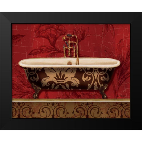 Royal Red Bath I Black Modern Wood Framed Art Print by Audit, Lisa