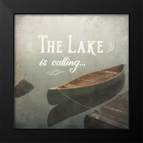 Calm Waters II no Triangles Black Modern Wood Framed Art Print by Aiken, Jess