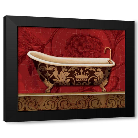 Royal Red Bath II Black Modern Wood Framed Art Print with Double Matting by Audit, Lisa
