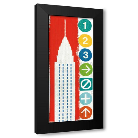 New York City Life Chrysler Black Modern Wood Framed Art Print by Mullan, Michael