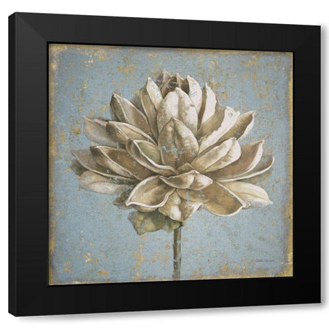 Seed Pod I no Words and Stamp Gold Black Modern Wood Framed Art Print with Double Matting by Grove, Beth