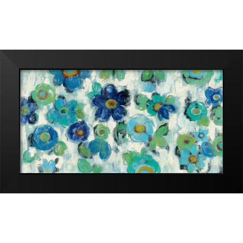 Blue Eyes I Black Modern Wood Framed Art Print by Vassileva, Silvia