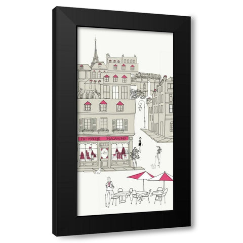 World Cafe V Paris II Pink v.2 Black Modern Wood Framed Art Print by Tillmon, Avery