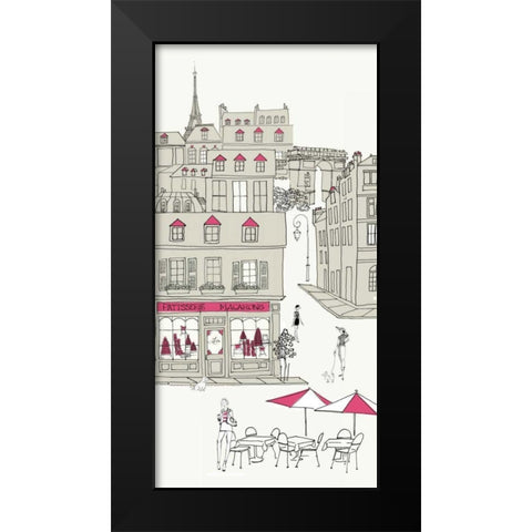 World Cafe V Paris II Pink v.2 Black Modern Wood Framed Art Print by Tillmon, Avery