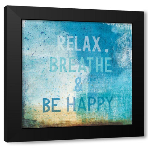Beachscape Abstract I Black Modern Wood Framed Art Print by Mullan, Michael