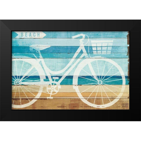 Beachscape Cruiser I Black Modern Wood Framed Art Print by Mullan, Michael