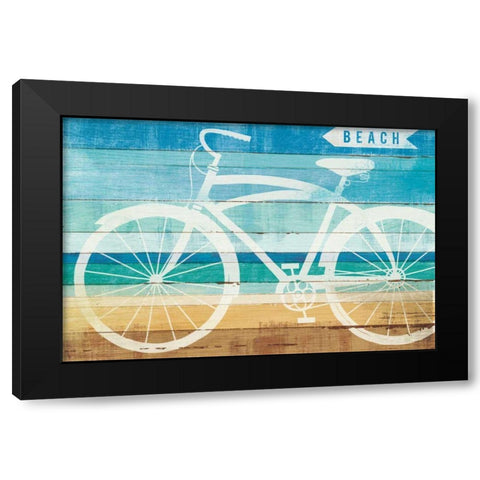 Beachscape Cruiser II Black Modern Wood Framed Art Print by Mullan, Michael