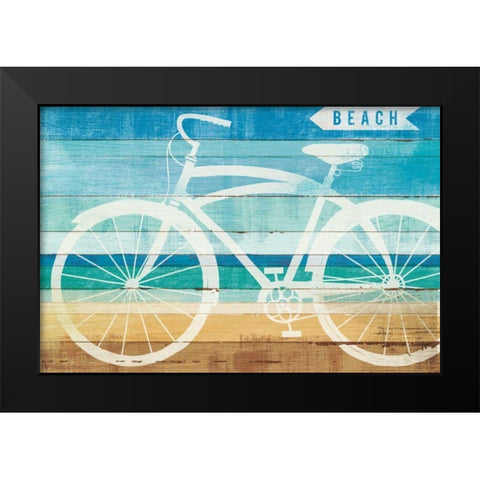 Beachscape Cruiser II Black Modern Wood Framed Art Print by Mullan, Michael
