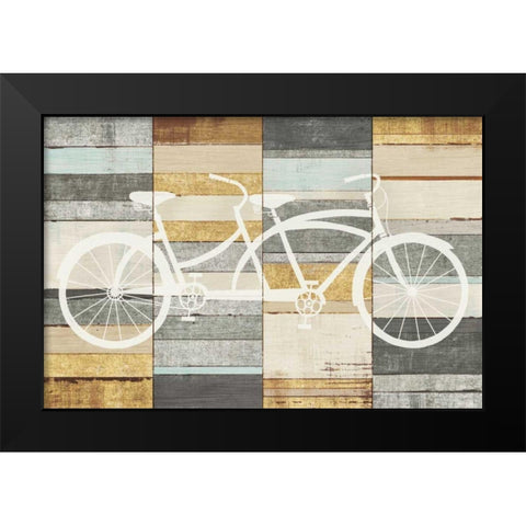 Beachscape Tandem Cruiser Gold Neutral Black Modern Wood Framed Art Print by Mullan, Michael