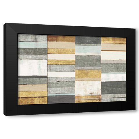 Beachscape I Gold Neutral Black Modern Wood Framed Art Print by Mullan, Michael