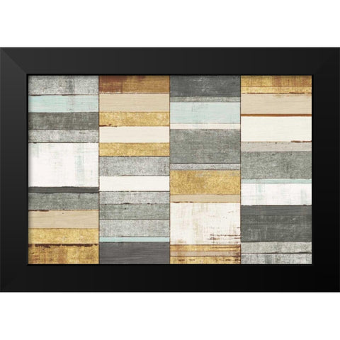 Beachscape I Gold Neutral Black Modern Wood Framed Art Print by Mullan, Michael