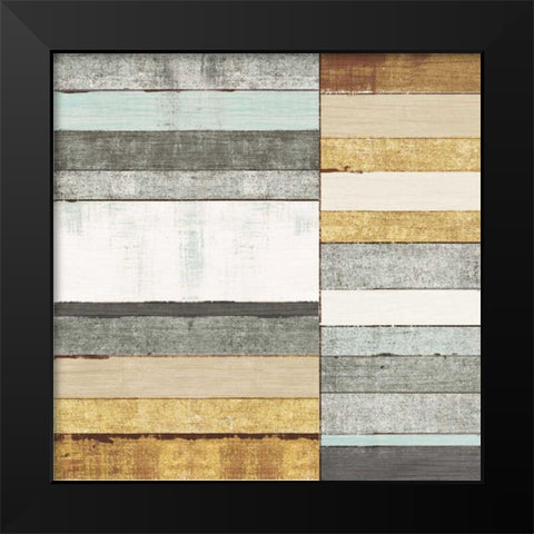 Beachscape II Gold Neutral Black Modern Wood Framed Art Print by Mullan, Michael