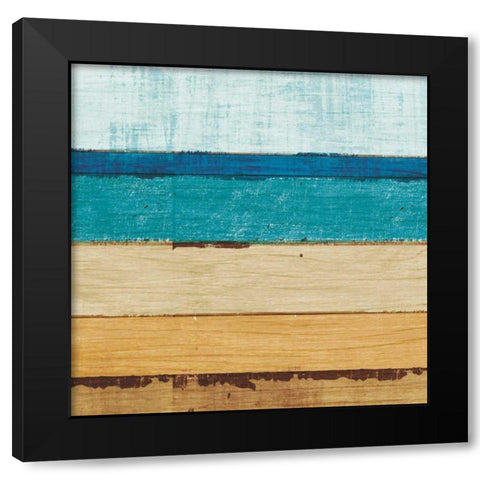 Beachscape III Black Modern Wood Framed Art Print with Double Matting by Mullan, Michael