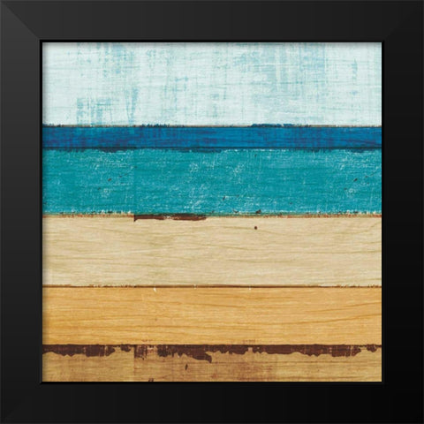 Beachscape III Black Modern Wood Framed Art Print by Mullan, Michael