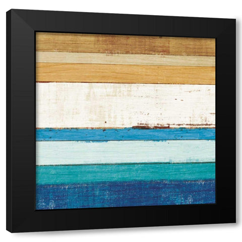 Beachscape IV Black Modern Wood Framed Art Print by Mullan, Michael