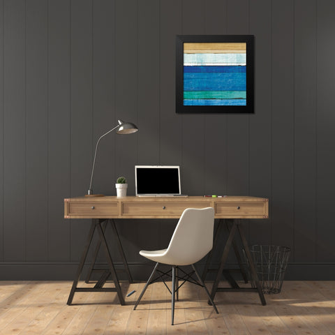 Beachscape V Black Modern Wood Framed Art Print by Mullan, Michael