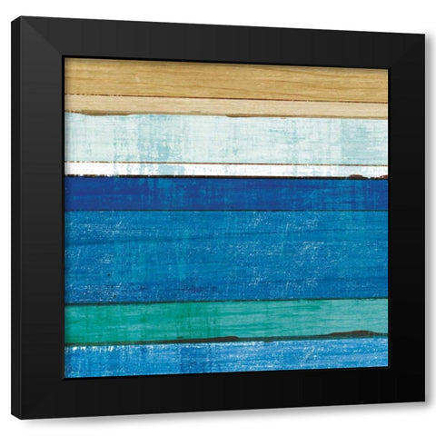 Beachscape V Black Modern Wood Framed Art Print with Double Matting by Mullan, Michael