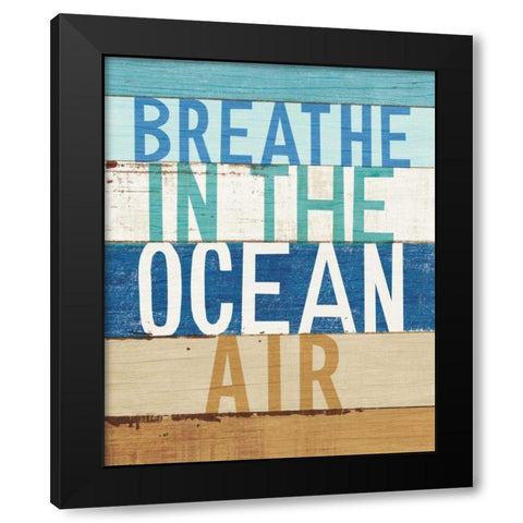 Beachscape Inspiration V Black Modern Wood Framed Art Print by Mullan, Michael