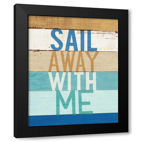 Beachscape Inspiration VII Black Modern Wood Framed Art Print by Mullan, Michael