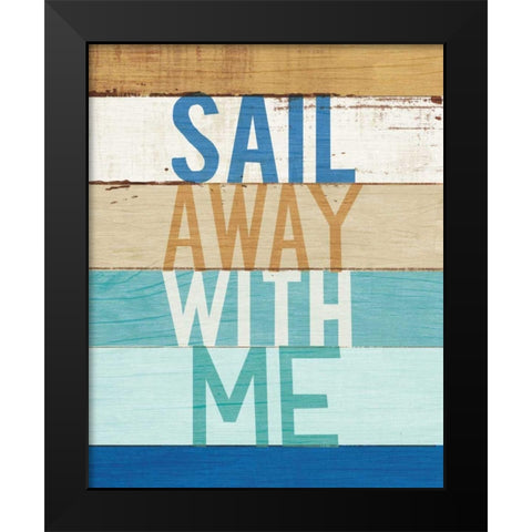 Beachscape Inspiration VII Black Modern Wood Framed Art Print by Mullan, Michael