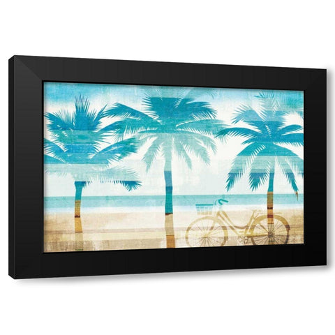 Beachscape Palms I Black Modern Wood Framed Art Print with Double Matting by Mullan, Michael