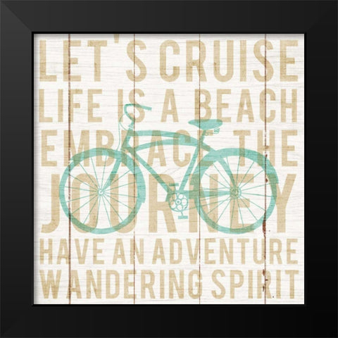 Bon Voyage Cruiser II Black Modern Wood Framed Art Print by Mullan, Michael