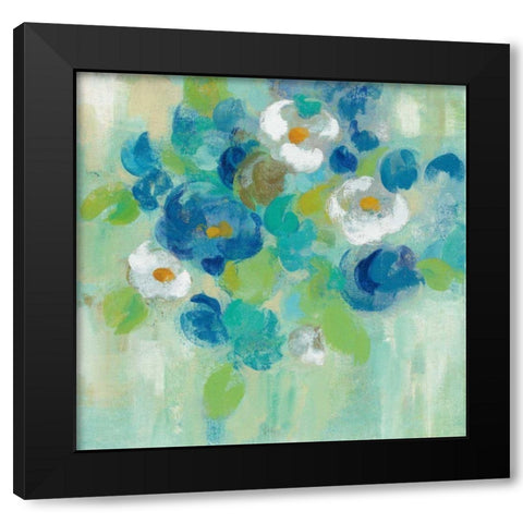 Spring Aroma III White Flowers Black Modern Wood Framed Art Print with Double Matting by Vassileva, Silvia