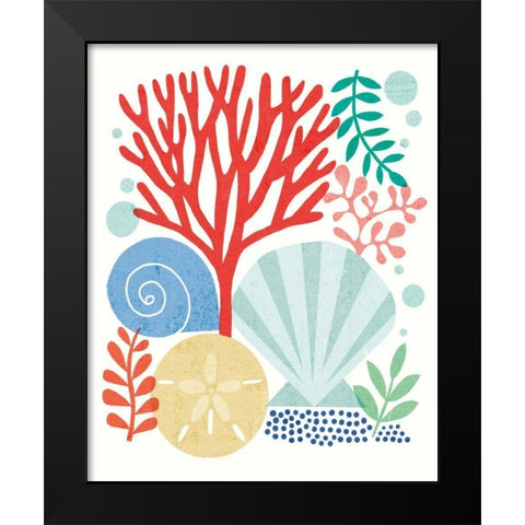 Under Sea Treasures V Black Modern Wood Framed Art Print by Mullan, Michael