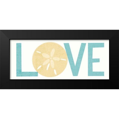 Under Sea Treasures Love Black Modern Wood Framed Art Print by Mullan, Michael