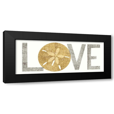Under Sea Treasures Love Gold Neutral Black Modern Wood Framed Art Print by Mullan, Michael