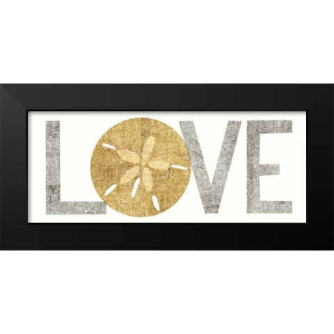 Under Sea Treasures Love Gold Neutral Black Modern Wood Framed Art Print by Mullan, Michael