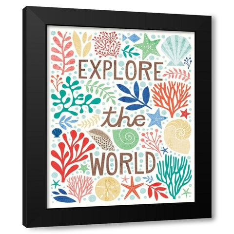 Under Sea Treasures I Black Modern Wood Framed Art Print by Mullan, Michael