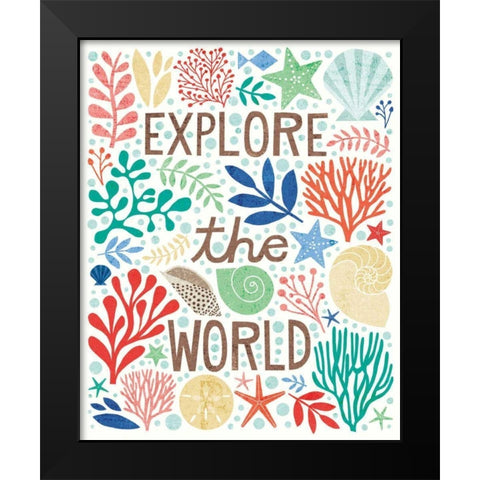 Under Sea Treasures I Black Modern Wood Framed Art Print by Mullan, Michael