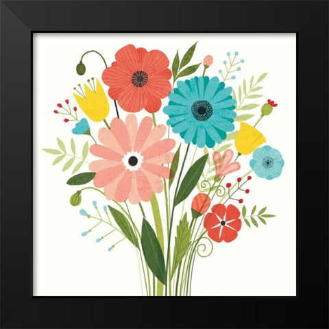 Seaside Bouquet II Black Modern Wood Framed Art Print by Mullan, Michael