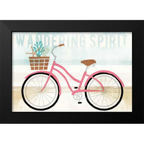 Beach Cruiser Girls I Black Modern Wood Framed Art Print by Mullan, Michael