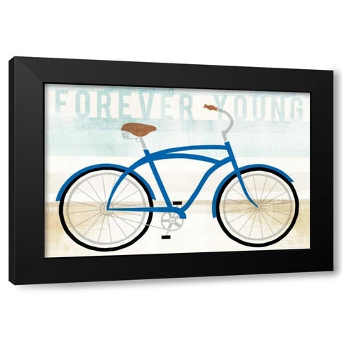 Beach Cruiser Boys I Black Modern Wood Framed Art Print by Mullan, Michael